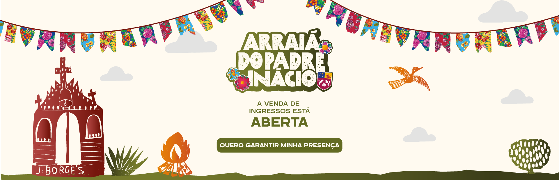 Os ingressos para o Arraiá do Padre Inácio já estão disponíveis!